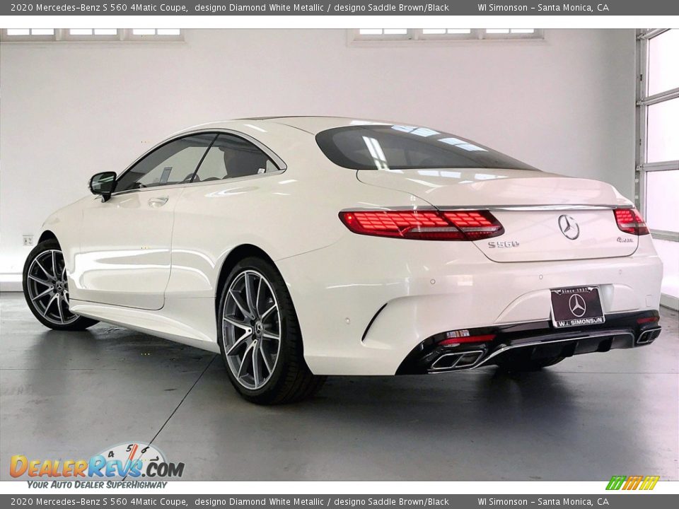 2020 Mercedes-Benz S 560 4Matic Coupe designo Diamond White Metallic / designo Saddle Brown/Black Photo #2