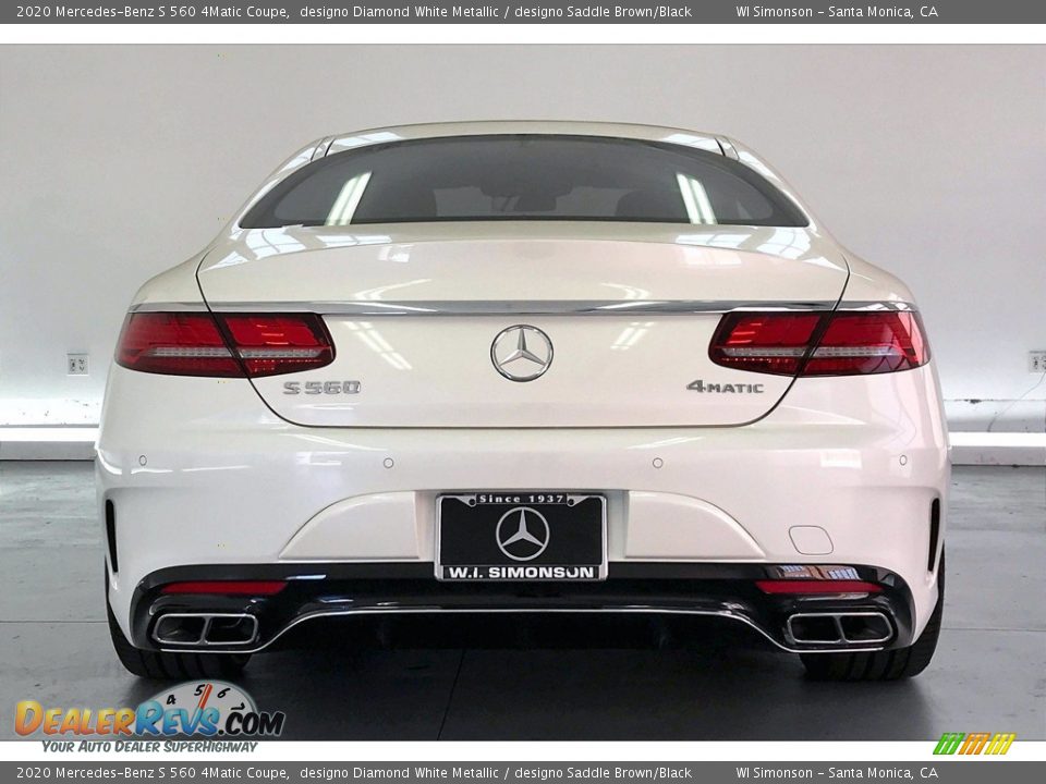 2020 Mercedes-Benz S 560 4Matic Coupe designo Diamond White Metallic / designo Saddle Brown/Black Photo #3