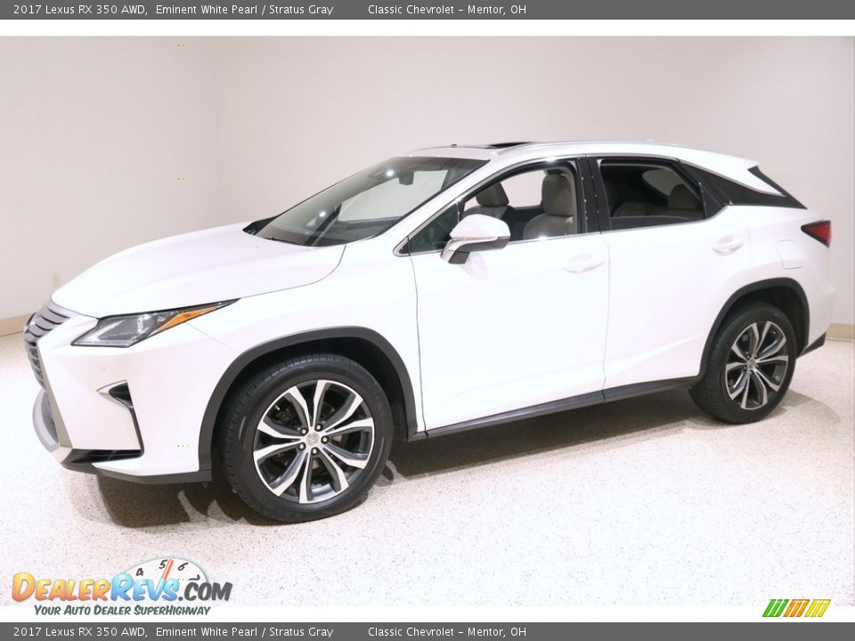 2017 Lexus RX 350 AWD Eminent White Pearl / Stratus Gray Photo #3