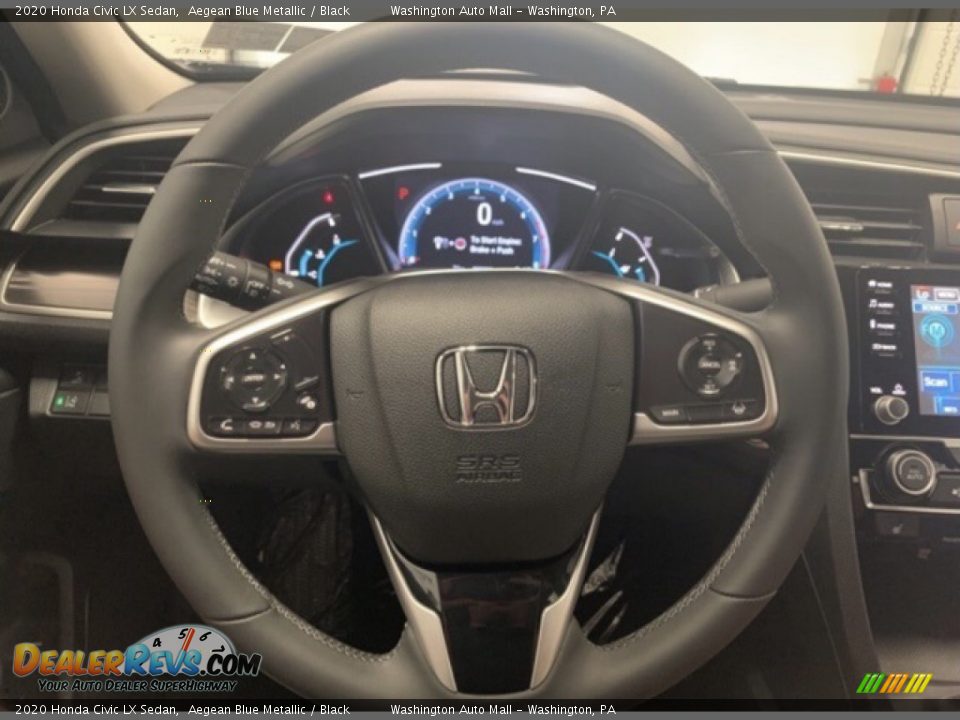 2020 Honda Civic LX Sedan Aegean Blue Metallic / Black Photo #5