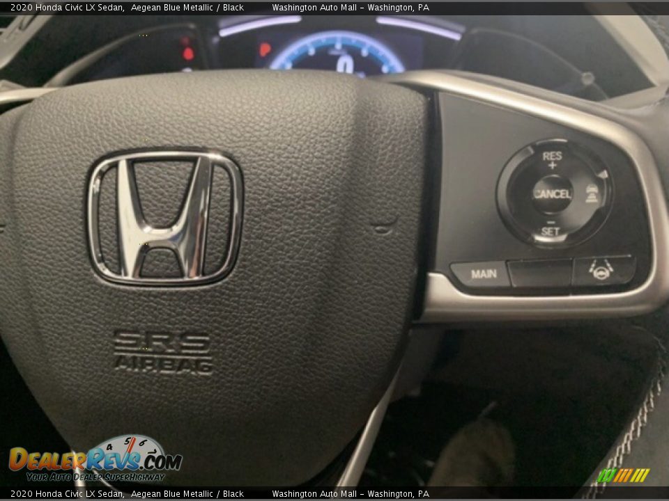 2020 Honda Civic LX Sedan Aegean Blue Metallic / Black Photo #7