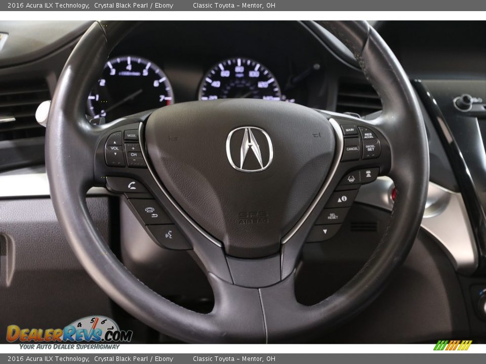 2016 Acura ILX Technology Crystal Black Pearl / Ebony Photo #7