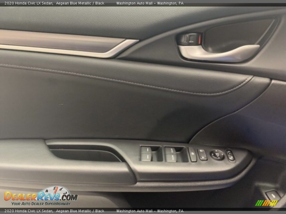 2020 Honda Civic LX Sedan Aegean Blue Metallic / Black Photo #9