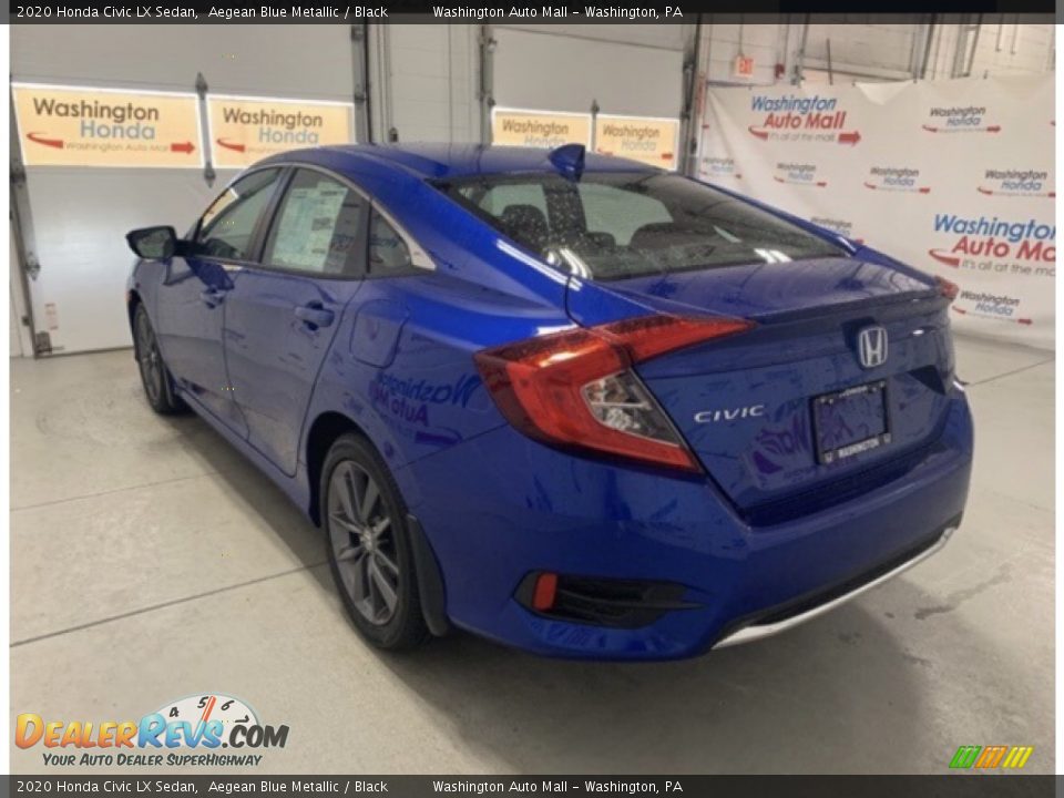 2020 Honda Civic LX Sedan Aegean Blue Metallic / Black Photo #3