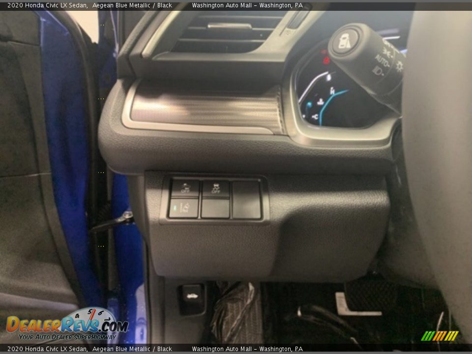 2020 Honda Civic LX Sedan Aegean Blue Metallic / Black Photo #10
