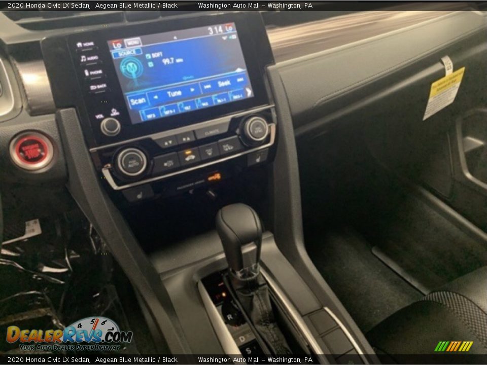 2020 Honda Civic LX Sedan Aegean Blue Metallic / Black Photo #13
