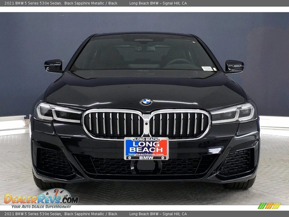 2021 BMW 5 Series 530e Sedan Black Sapphire Metallic / Black Photo #2