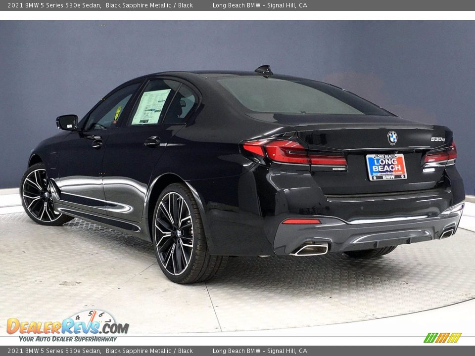 2021 BMW 5 Series 530e Sedan Black Sapphire Metallic / Black Photo #3