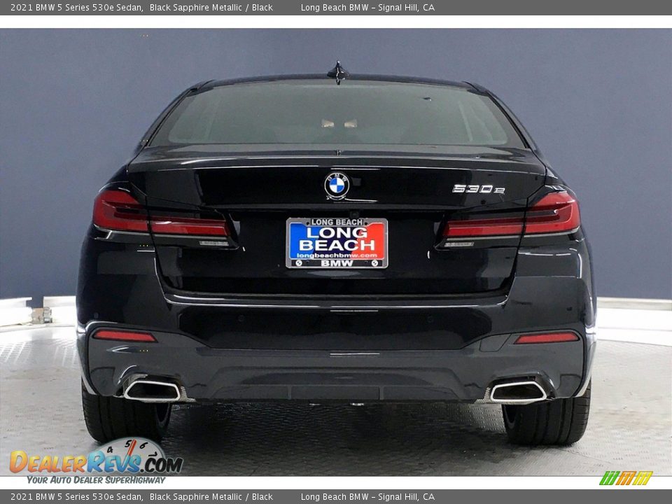 2021 BMW 5 Series 530e Sedan Black Sapphire Metallic / Black Photo #4