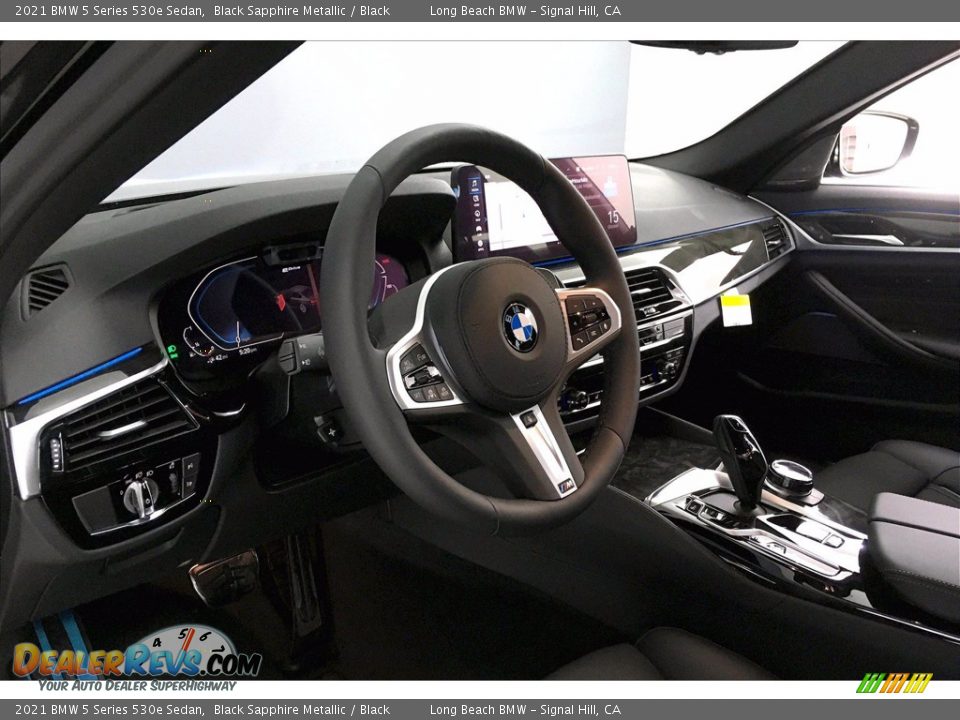 2021 BMW 5 Series 530e Sedan Black Sapphire Metallic / Black Photo #7