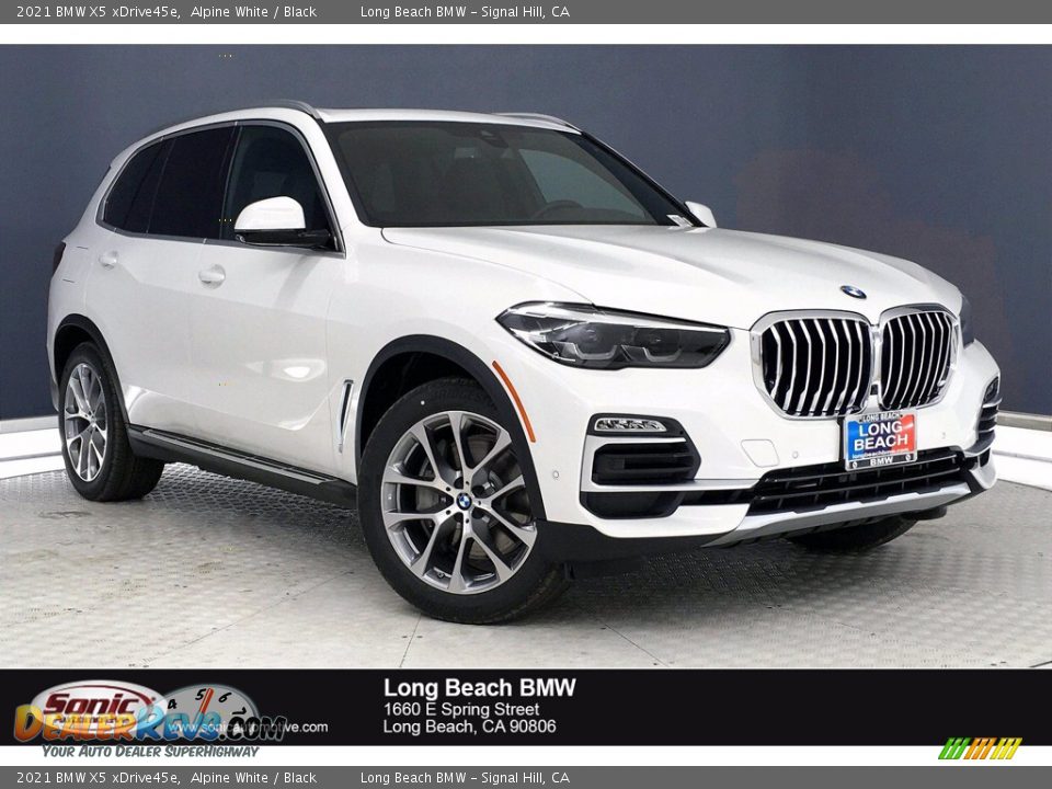 2021 BMW X5 xDrive45e Alpine White / Black Photo #1