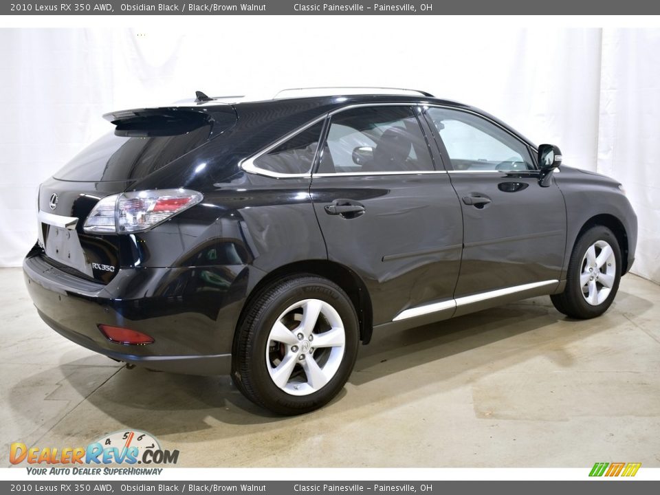 2010 Lexus RX 350 AWD Obsidian Black / Black/Brown Walnut Photo #2