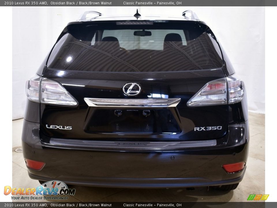 2010 Lexus RX 350 AWD Obsidian Black / Black/Brown Walnut Photo #3