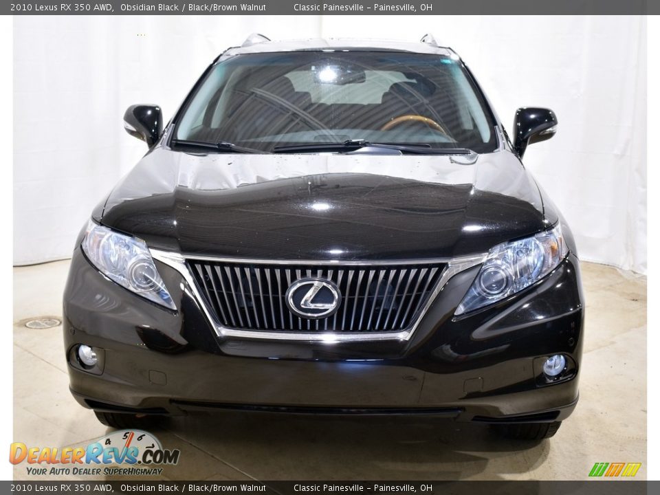 2010 Lexus RX 350 AWD Obsidian Black / Black/Brown Walnut Photo #4