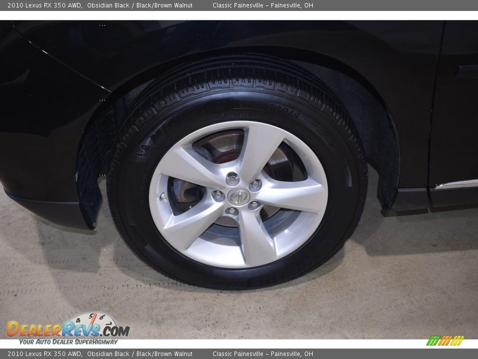 2010 Lexus RX 350 AWD Obsidian Black / Black/Brown Walnut Photo #5