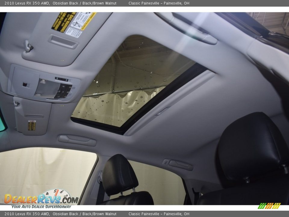 2010 Lexus RX 350 AWD Obsidian Black / Black/Brown Walnut Photo #6