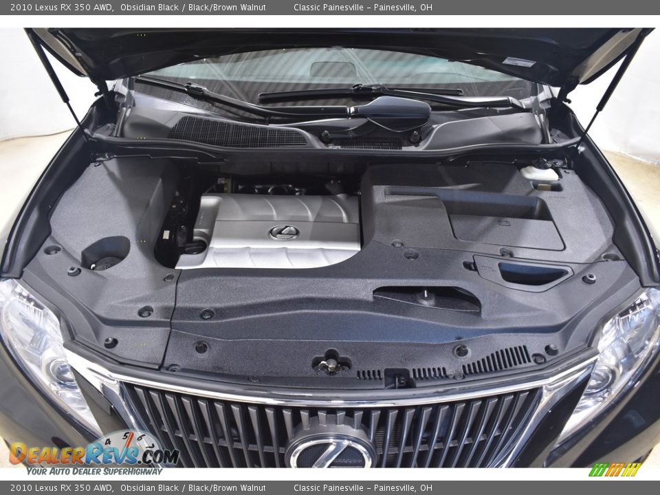 2010 Lexus RX 350 AWD Obsidian Black / Black/Brown Walnut Photo #7