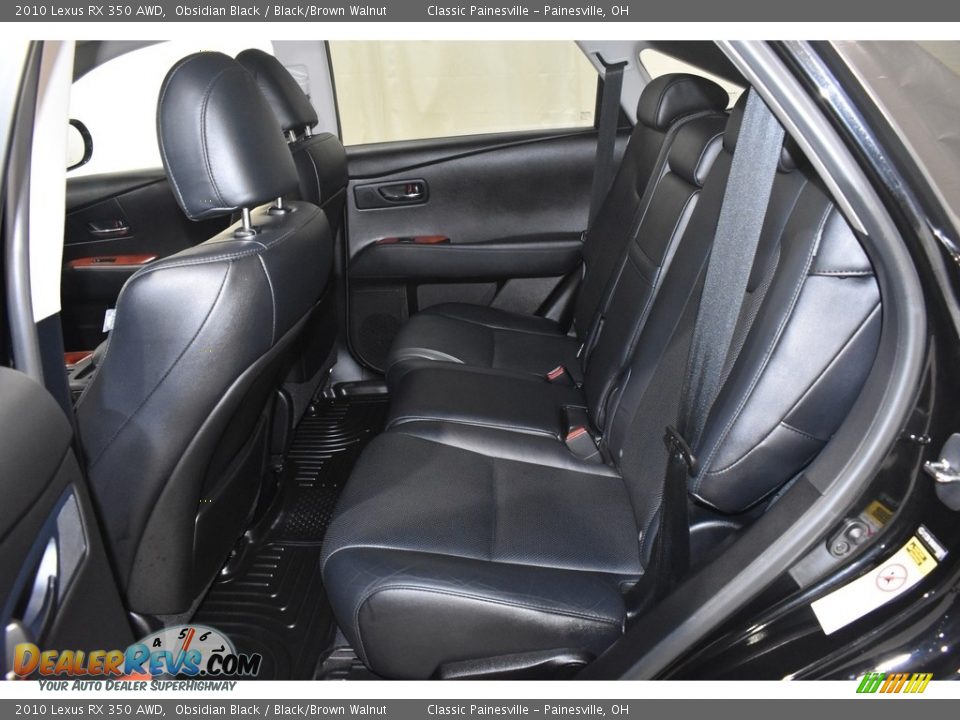 2010 Lexus RX 350 AWD Obsidian Black / Black/Brown Walnut Photo #9