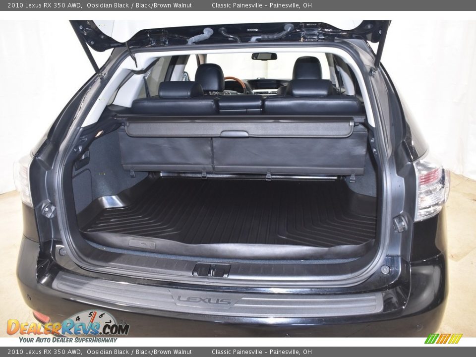 2010 Lexus RX 350 AWD Obsidian Black / Black/Brown Walnut Photo #10