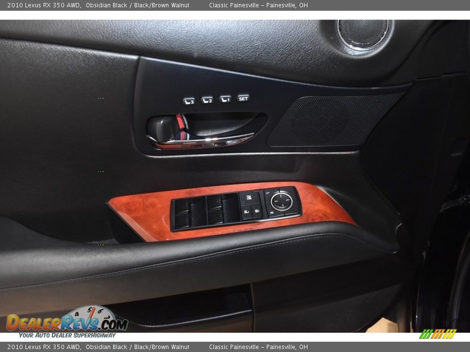 2010 Lexus RX 350 AWD Obsidian Black / Black/Brown Walnut Photo #11