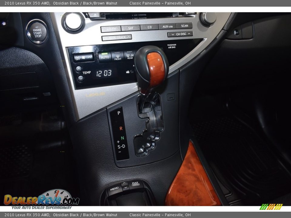 2010 Lexus RX 350 AWD Obsidian Black / Black/Brown Walnut Photo #14