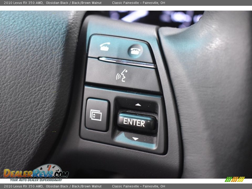 2010 Lexus RX 350 AWD Obsidian Black / Black/Brown Walnut Photo #15