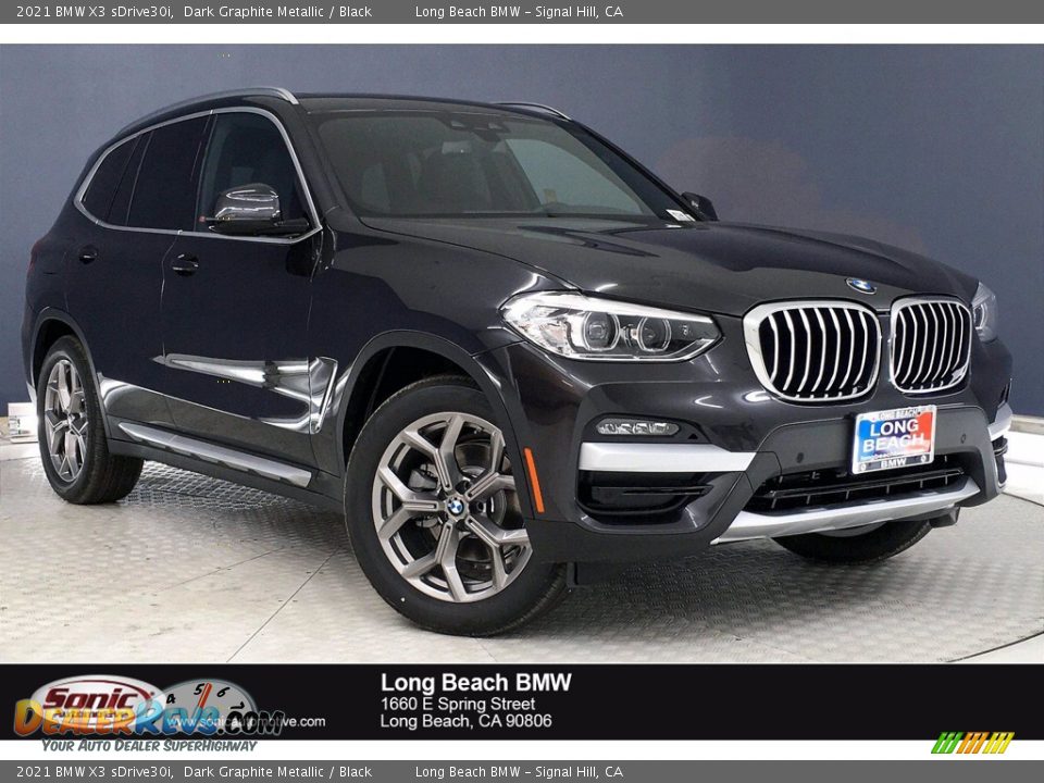 2021 BMW X3 sDrive30i Dark Graphite Metallic / Black Photo #1