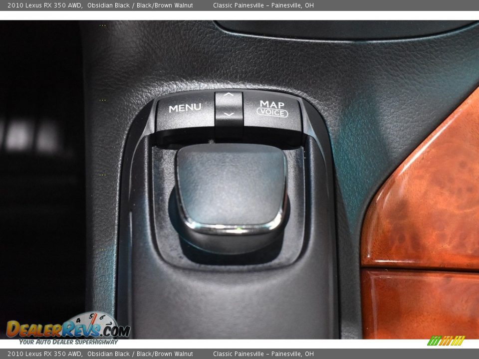 2010 Lexus RX 350 AWD Obsidian Black / Black/Brown Walnut Photo #17