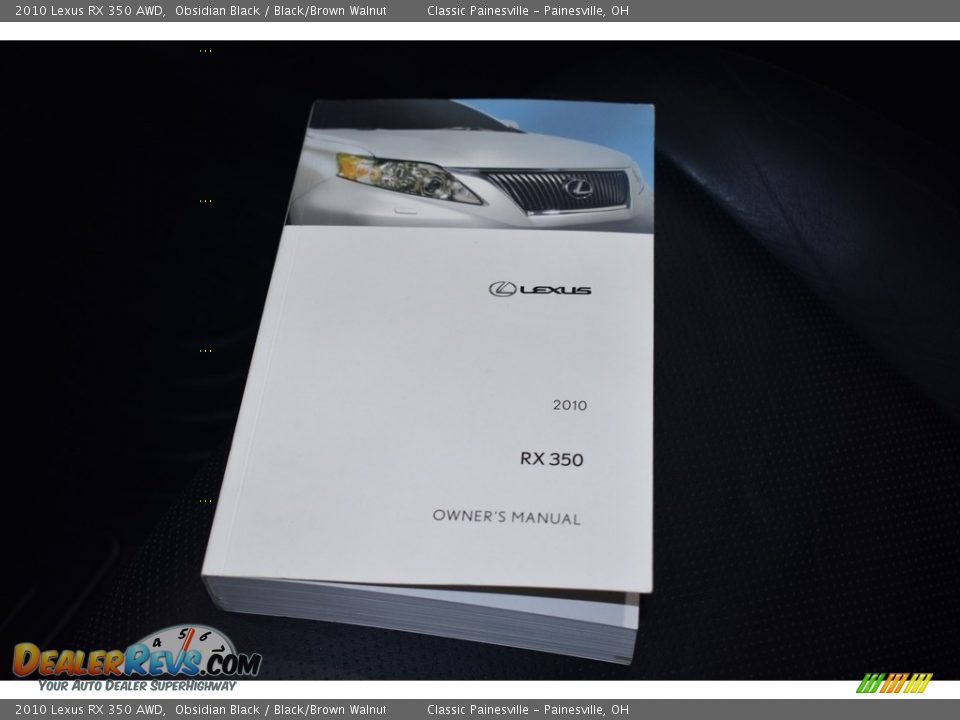 2010 Lexus RX 350 AWD Obsidian Black / Black/Brown Walnut Photo #21