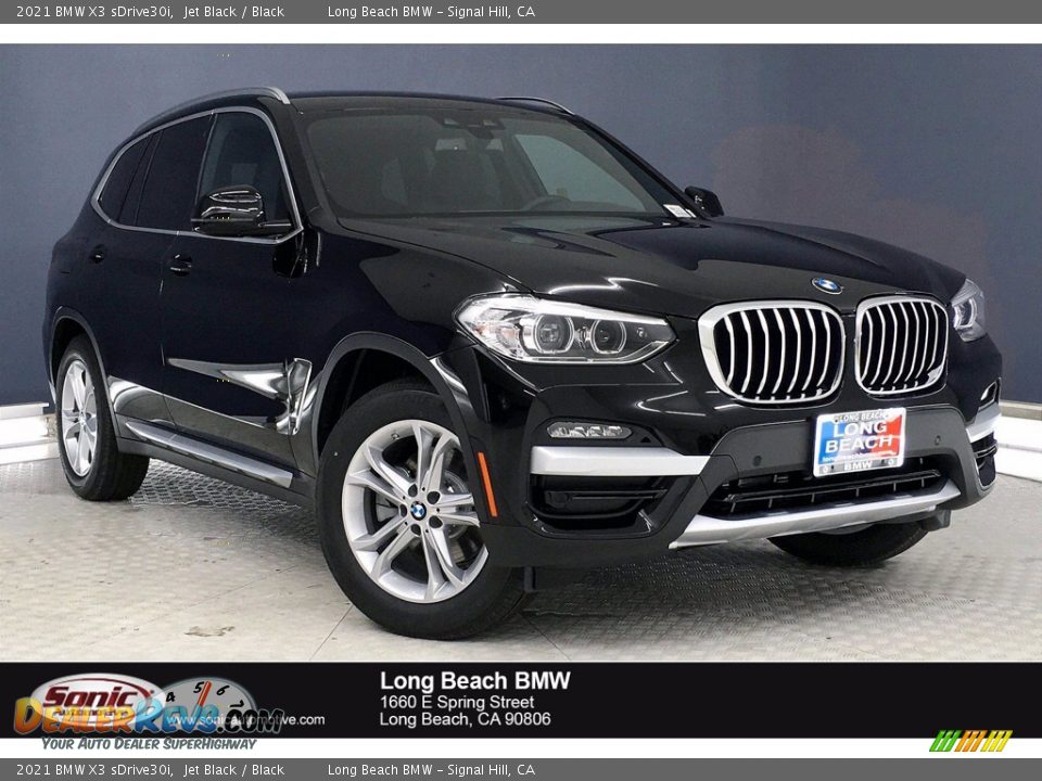 2021 BMW X3 sDrive30i Jet Black / Black Photo #1