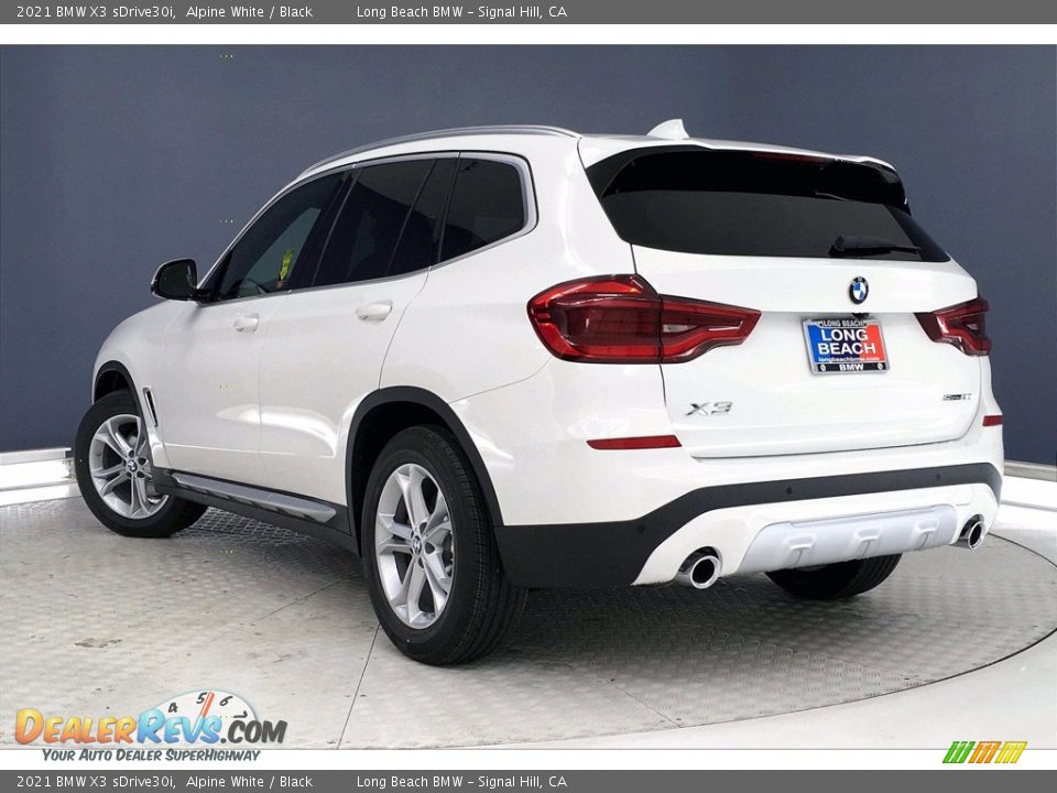 2021 BMW X3 sDrive30i Alpine White / Black Photo #3