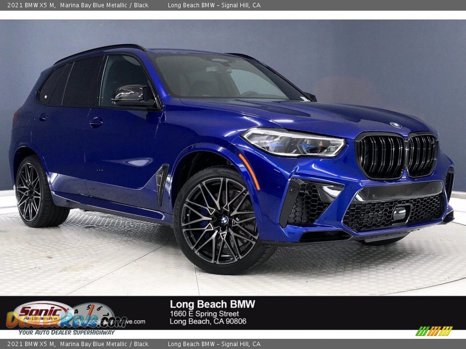 2021 BMW X5 M Marina Bay Blue Metallic / Black Photo #1