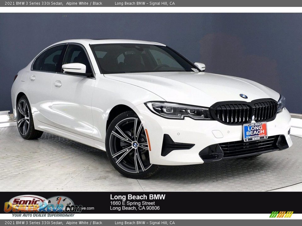 2021 BMW 3 Series 330i Sedan Alpine White / Black Photo #1