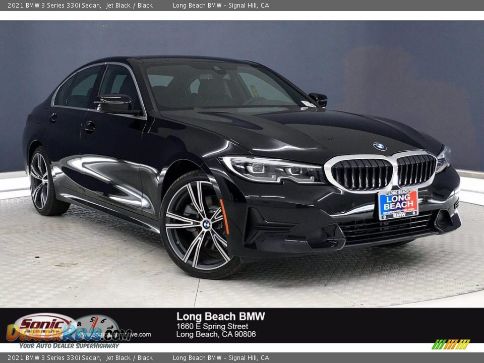 2021 BMW 3 Series 330i Sedan Jet Black / Black Photo #1