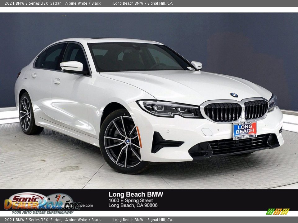 2021 BMW 3 Series 330i Sedan Alpine White / Black Photo #1