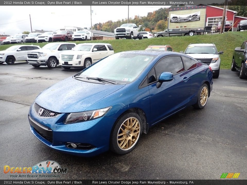 2012 Honda Civic Si Coupe Dyno Blue Pearl / Black Photo #1