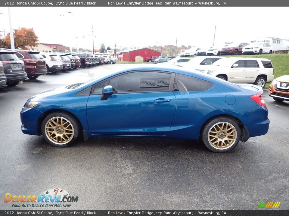 2012 Honda Civic Si Coupe Dyno Blue Pearl / Black Photo #2