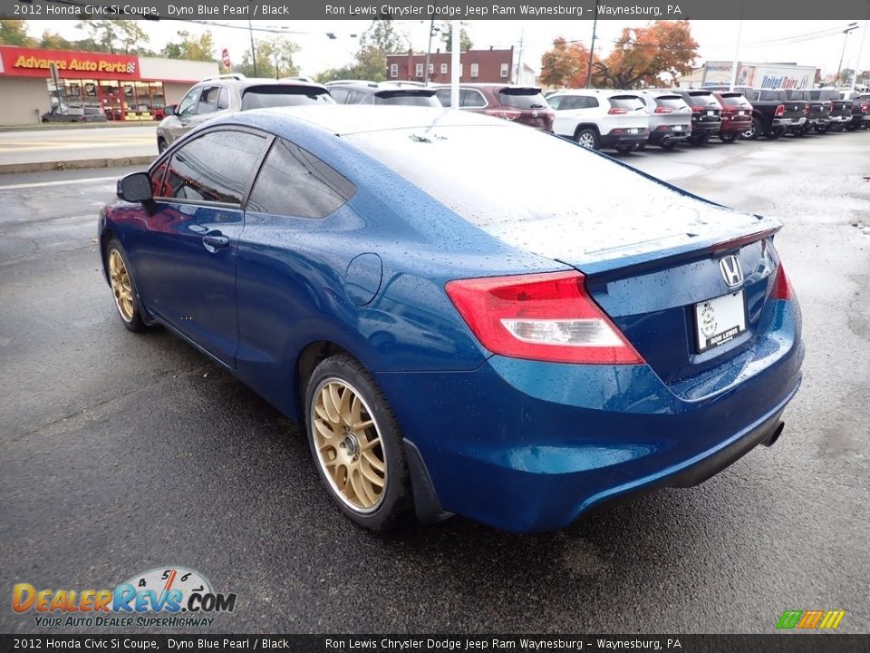 2012 Honda Civic Si Coupe Dyno Blue Pearl / Black Photo #3