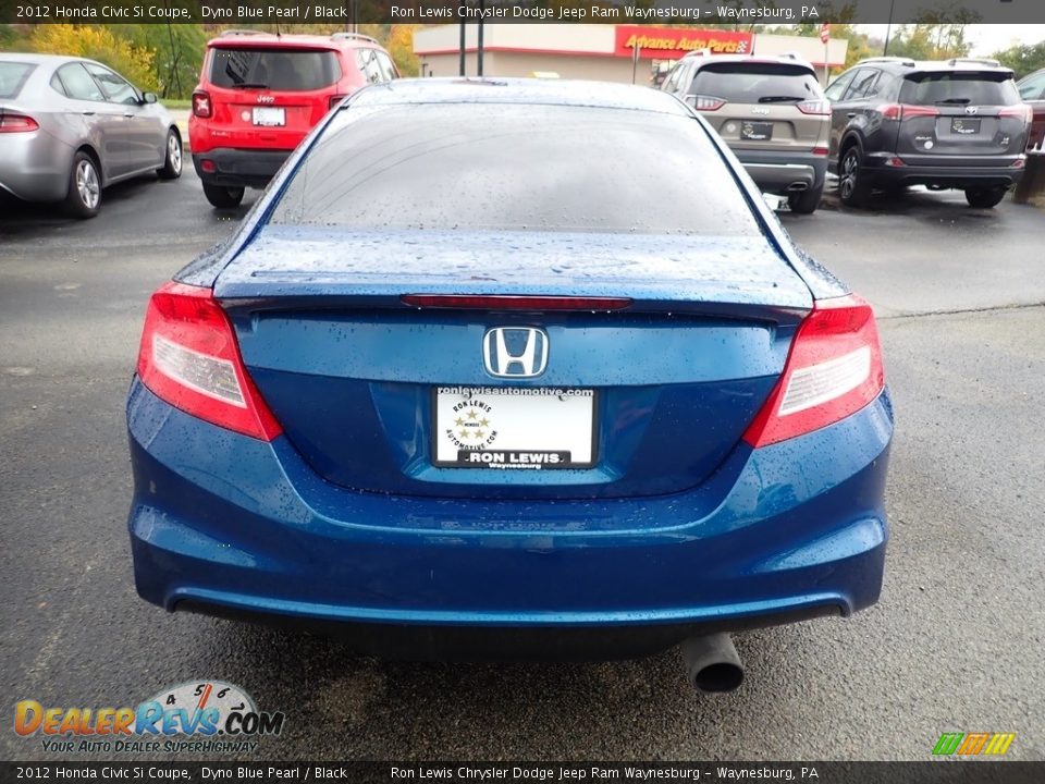 2012 Honda Civic Si Coupe Dyno Blue Pearl / Black Photo #4