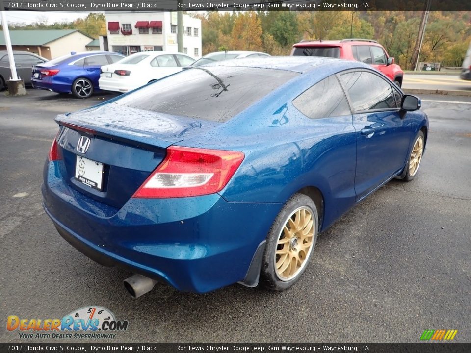 2012 Honda Civic Si Coupe Dyno Blue Pearl / Black Photo #5