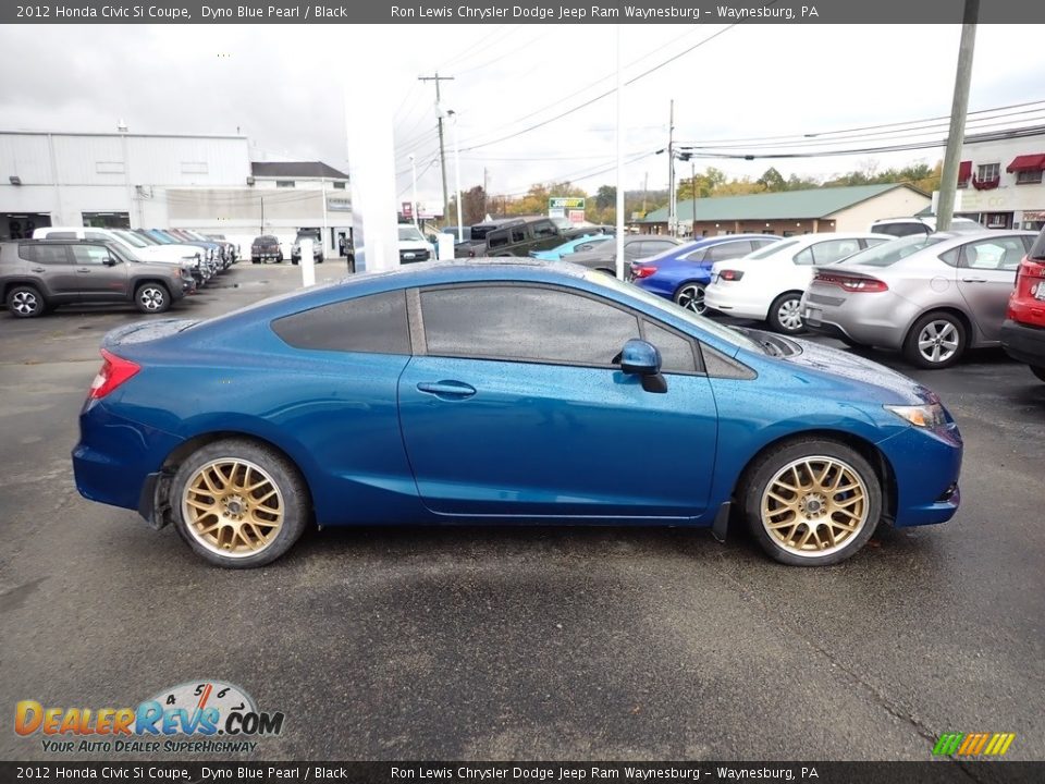 2012 Honda Civic Si Coupe Dyno Blue Pearl / Black Photo #6