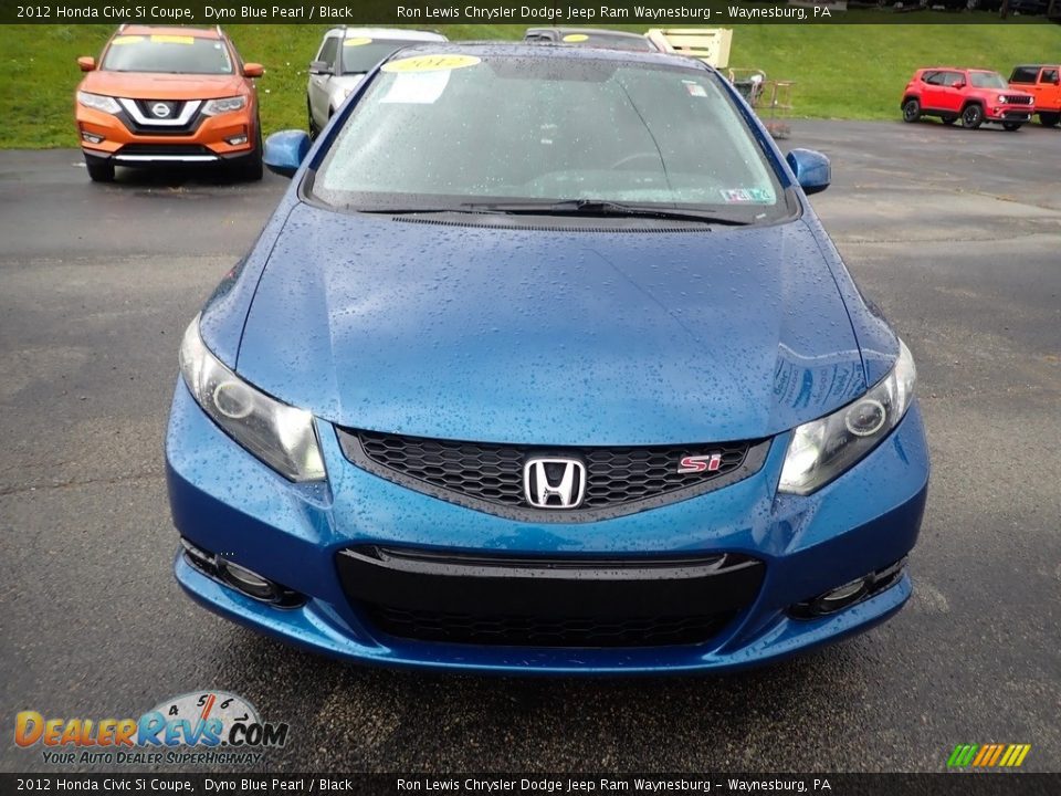 2012 Honda Civic Si Coupe Dyno Blue Pearl / Black Photo #8