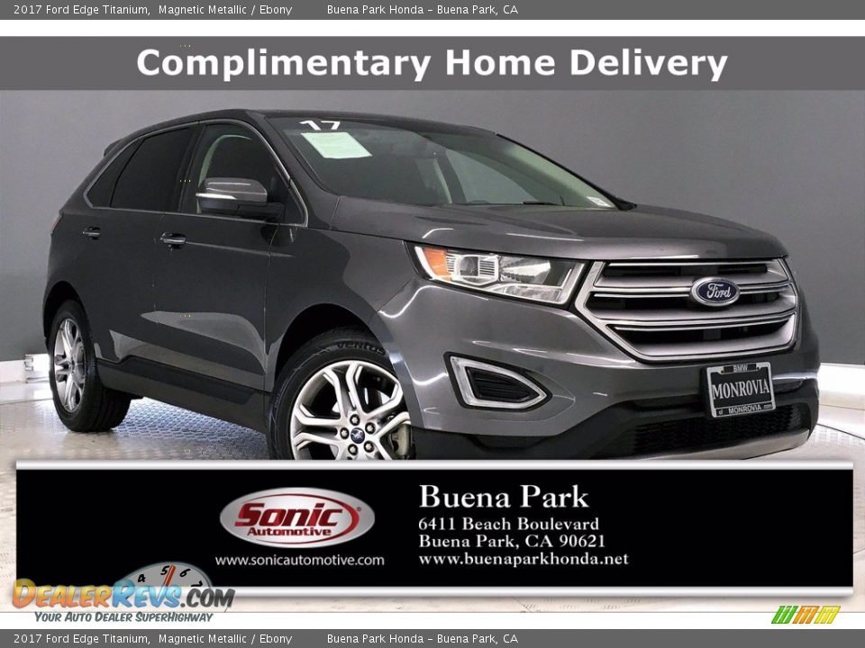 2017 Ford Edge Titanium Magnetic Metallic / Ebony Photo #1