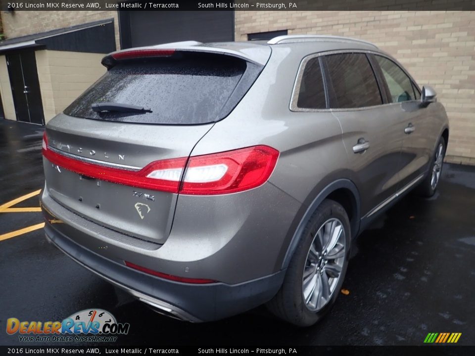 2016 Lincoln MKX Reserve AWD Luxe Metallic / Terracotta Photo #4