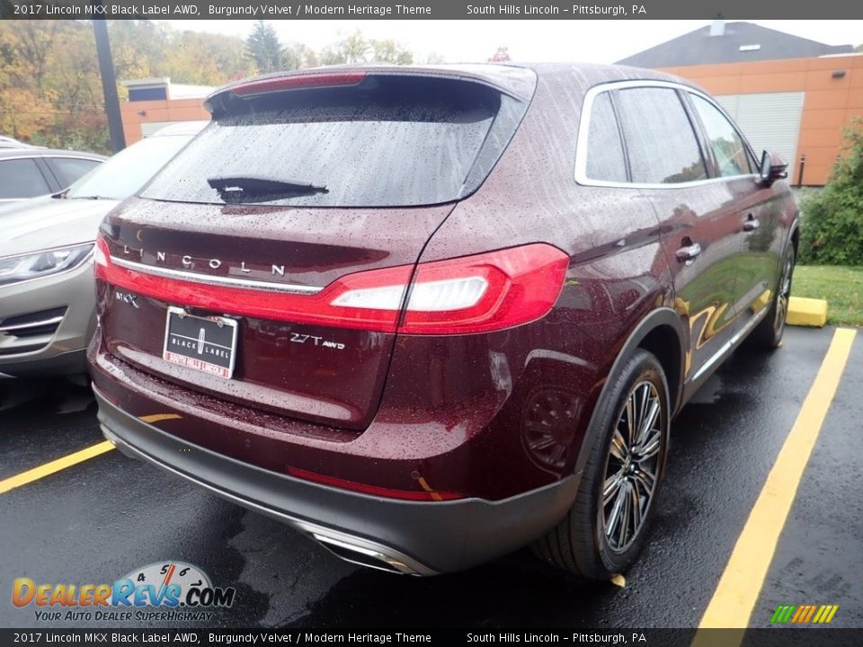 2017 Lincoln MKX Black Label AWD Burgundy Velvet / Modern Heritage Theme Photo #4