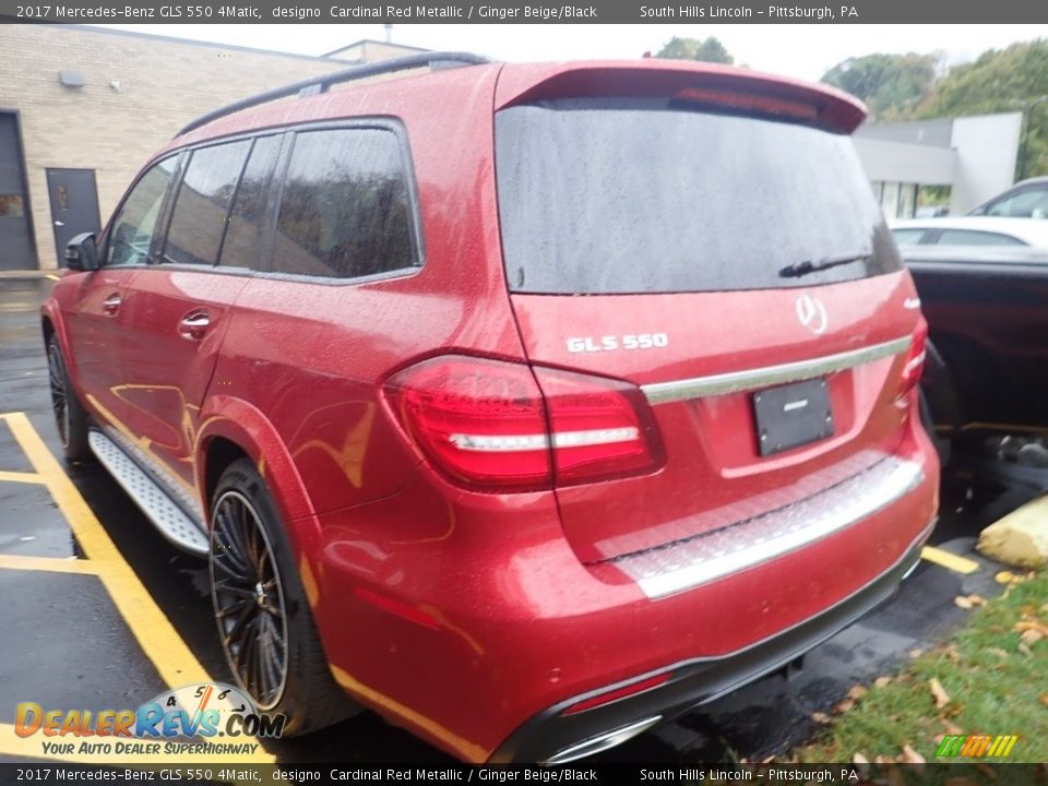 2017 Mercedes-Benz GLS 550 4Matic designo  Cardinal Red Metallic / Ginger Beige/Black Photo #2