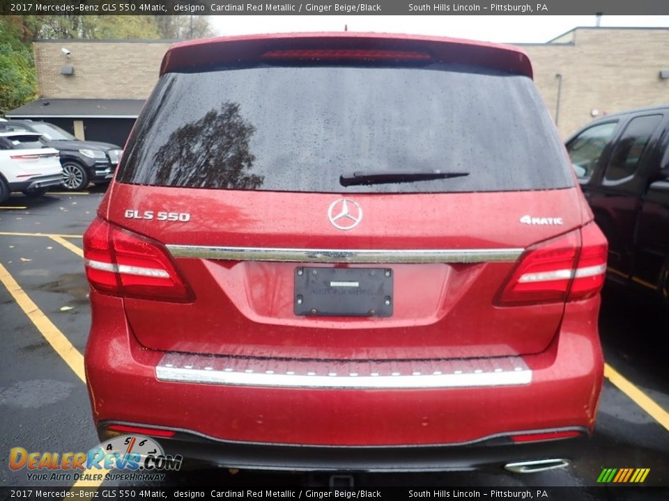 2017 Mercedes-Benz GLS 550 4Matic designo  Cardinal Red Metallic / Ginger Beige/Black Photo #3