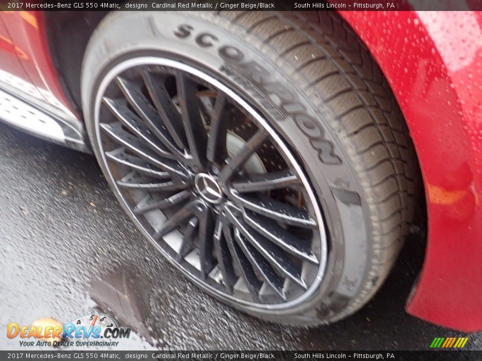 2017 Mercedes-Benz GLS 550 4Matic designo  Cardinal Red Metallic / Ginger Beige/Black Photo #5