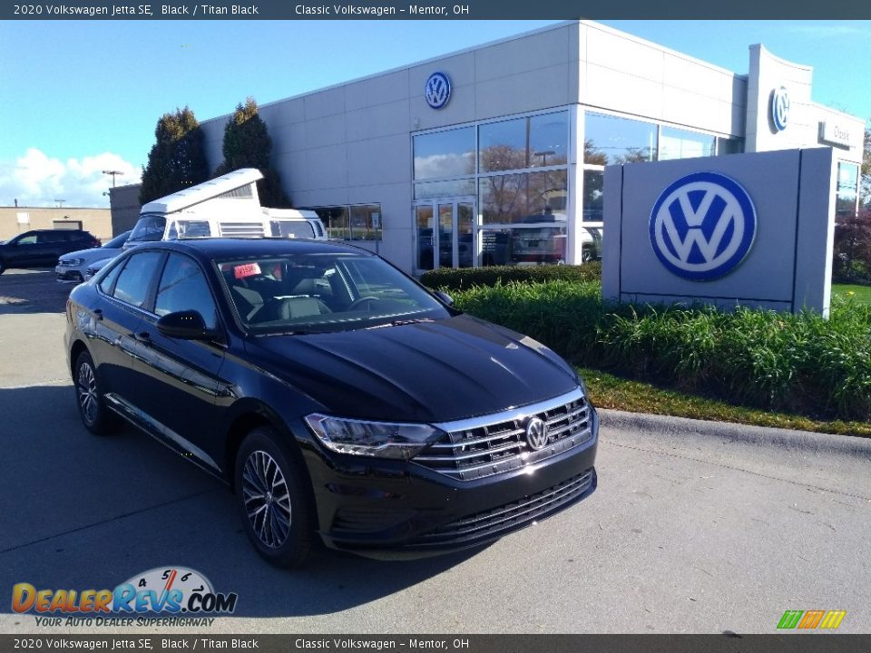 2020 Volkswagen Jetta SE Black / Titan Black Photo #1