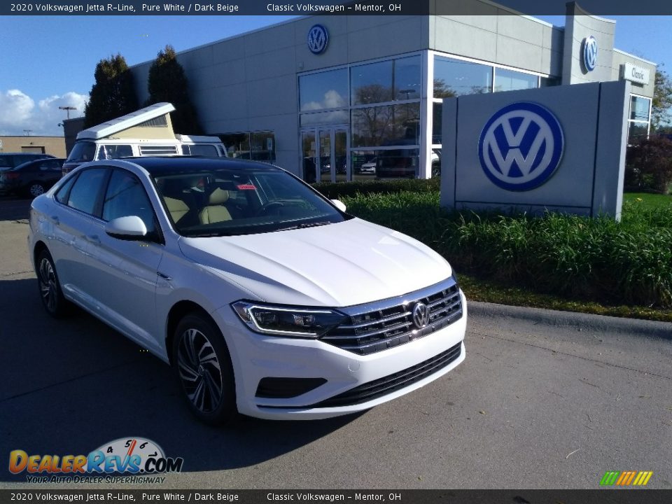 2020 Volkswagen Jetta R-Line Pure White / Dark Beige Photo #1